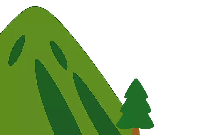 山や木のイラスト